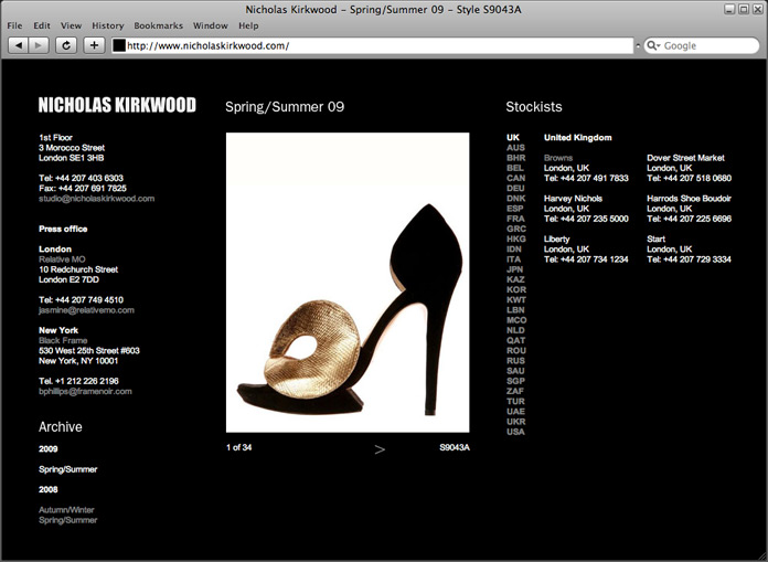 nicholaskirkwood_website Nicholas Kirkwood Website